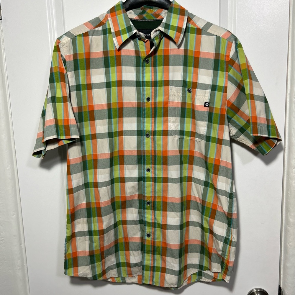 Marmot Casual Outdoor Shirt - Green Plaid